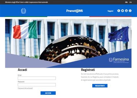 Agendamento pelo portal “PRENOT@MI” .